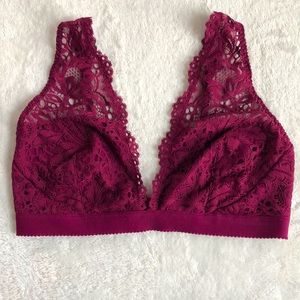 Secret Professions Burgundy Lace Bralette 🥀